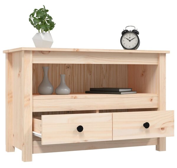 Tömör fenyőfa TV-szekrény 79 x 35 x 52 cm
