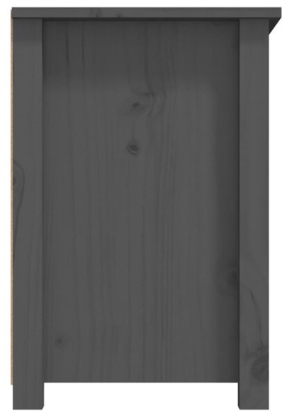 Szürke tömör fenyőfa TV-szekrény 79 x 35 x 52 cm