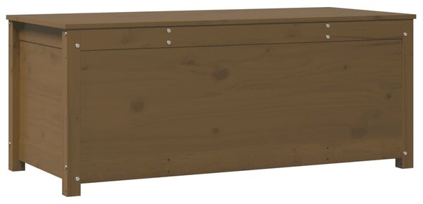 Mézbarna tömör fenyőfa tárolóláda 110x50x45,5 cm