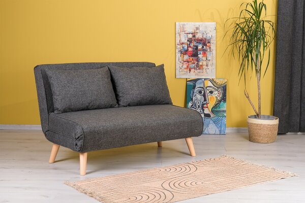 Kanapé futon Fillie (sötétszürke). Akció -28%