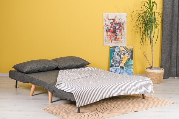 Kanapé futon Fillie (sötétszürke). Akció -28%