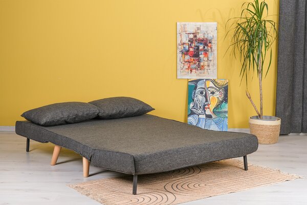 Kanapé futon Fillie (sötétszürke). Akció -28%