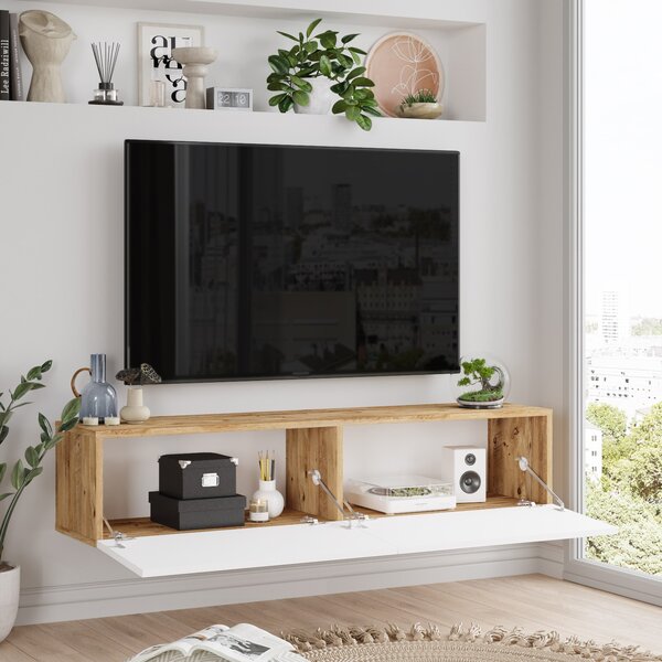 TV asztal/szekrény Freddie 10 (atlantic fenyő + fehér)