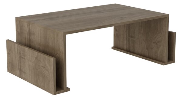 Magazin dohányzóasztal, dió, 95 cm
