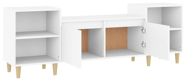 Fehér szerelt fa TV-szekrény 160 x 35 x 55 cm