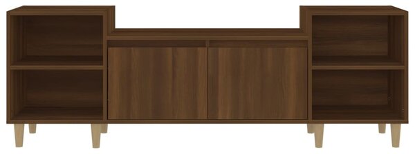 Barna tölgyszínű szerelt fa TV-szekrény 160x35x55 cm