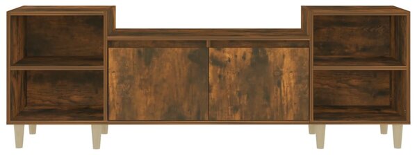 Füstös tölgy színű szerelt fa TV-szekrény 160x35x55 cm