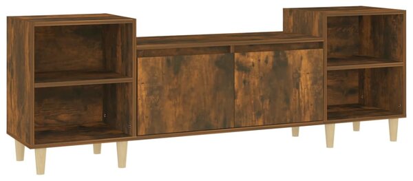 Füstös tölgy színű szerelt fa TV-szekrény 160x35x55 cm