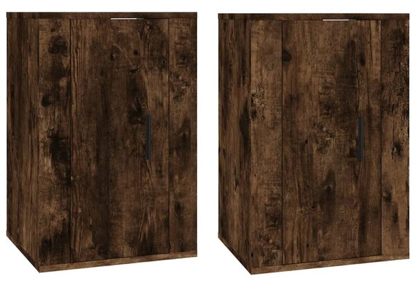 2 db füstös tölgy falra szerelhető TV-szekrény 40x34,5x60 cm