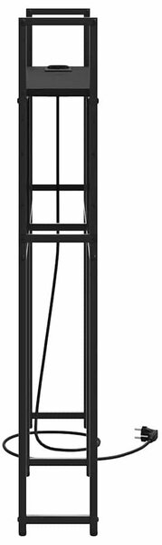 Tárolós Fejtámla Töltő Állomással Musta tammi 75 cm Faanyag