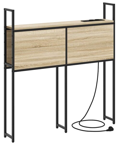Tárolós Fejtámla Töltő Állomással sonoma tölgy 75 cm Faanyag