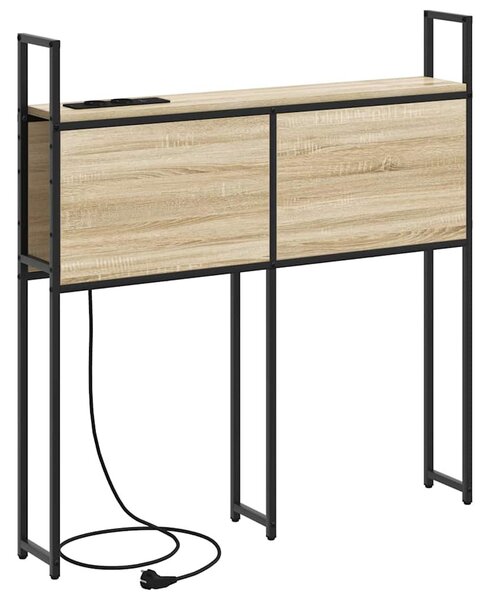 Tárolós Fejtámla Töltő Állomással sonoma tölgy 75 cm Faanyag