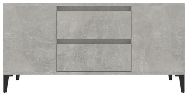 Betonszürke szerelt fa TV-szekrény 102 x 44,5 x 50 cm