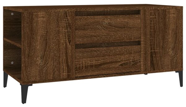 Barna tölgy színű szerelt fa TV-szekrény 102x44,5x50 cm