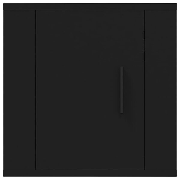 2 db fekete falra szerelhető TV-szekrény 40 x 34,5 x 40 cm