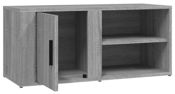 2 db szürke sonoma színű szerelt fa TV-szekrény 80x31,5x36 cm