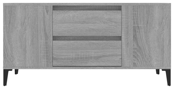Szürke sonoma színű szerelt fa TV-szekrény 102x44,5x50 cm