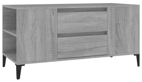 Szürke sonoma színű szerelt fa TV-szekrény 102x44,5x50 cm
