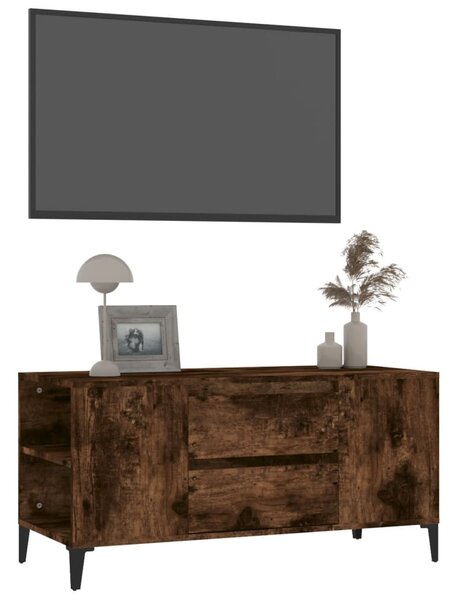 Füstös tölgy színű szerelt fa TV-szekrény 102x44,5x50 cm