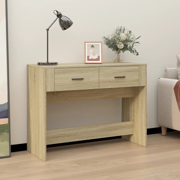 Sonoma tölgy színű szerelt fa dohányzóasztal 100 x 39 x 75 cm