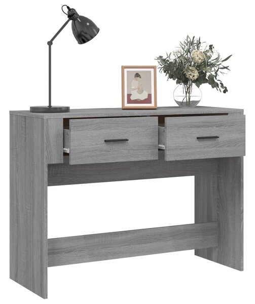 Szürke sonoma színű szerelt fa tálalóasztal 100 x 39 x 75 cm