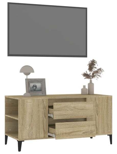 Sonoma tölgy színű szerelt fa fali TV-szekrény 102x44,5x50 cm