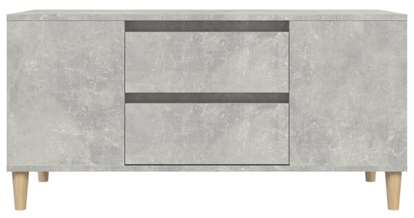Betonszürke szerelt fa TV-szekrény 102 x 44,5 x 50 cm