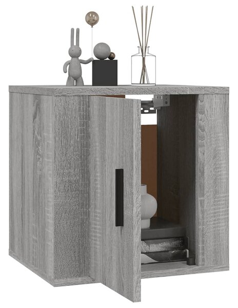 2 db szürke sonoma falra szerelhető TV-szekrény 40x34,5x40 cm
