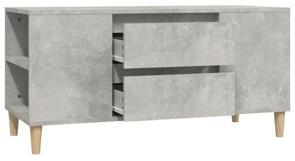 Betonszürke szerelt fa TV-szekrény 102 x 44,5 x 50 cm