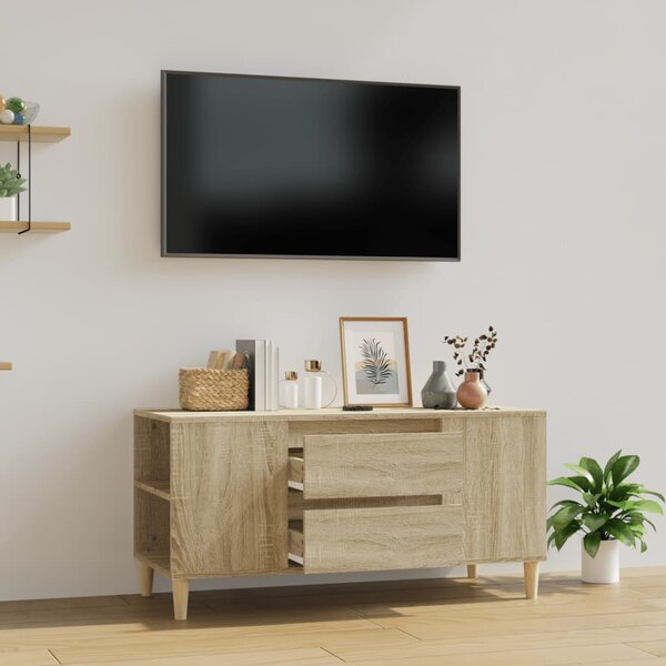 Sonoma tölgy színű szerelt fa fali TV-szekrény 102x44,5x50 cm