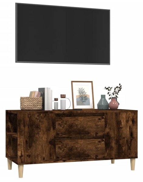 Füstös tölgy színű szerelt fa TV-szekrény 102x44,5x50 cm