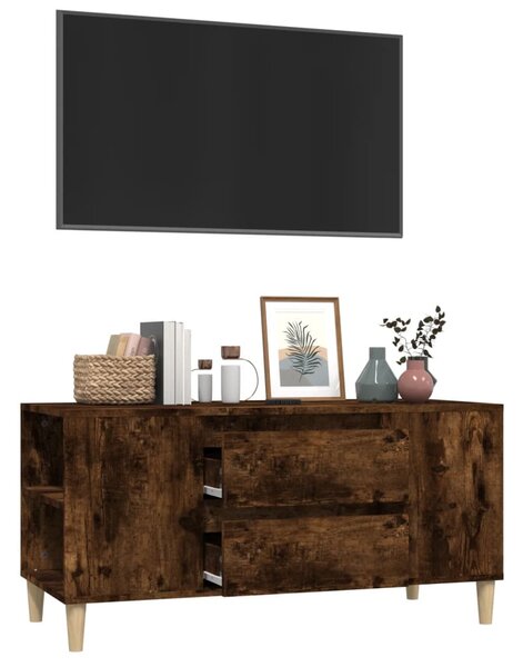 Füstös tölgy színű szerelt fa TV-szekrény 102x44,5x50 cm