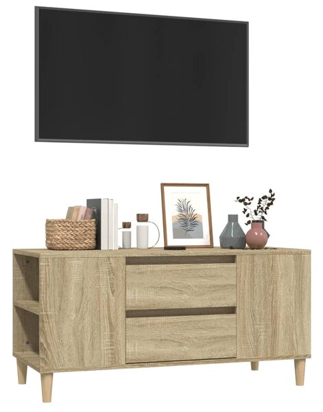 Sonoma tölgy színű szerelt fa fali TV-szekrény 102x44,5x50 cm