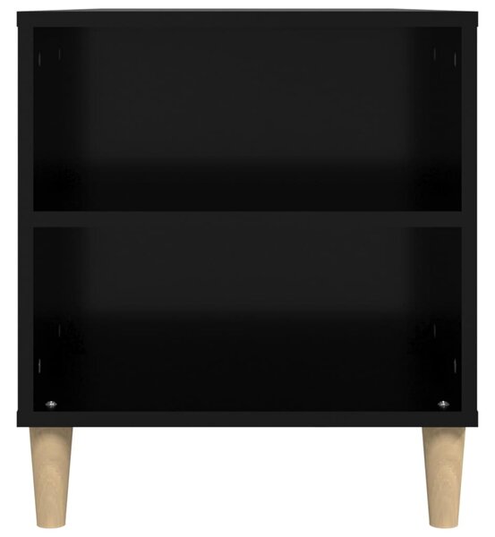 Fekete szerelt fa TV-szekrény 102x44,5x50 cm