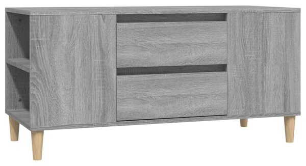 Szürke sonoma színű szerelt fa TV-szekrény 102x44,5x50 cm