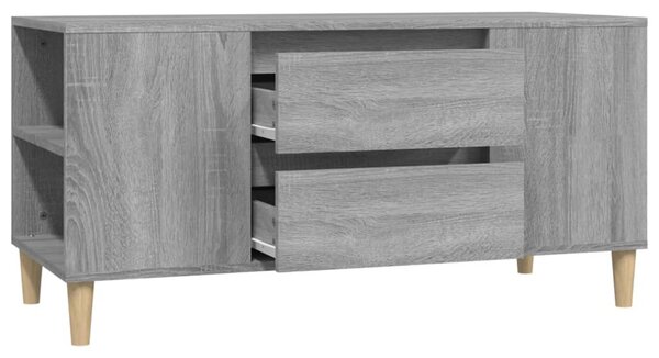 Szürke sonoma színű szerelt fa TV-szekrény 102x44,5x50 cm
