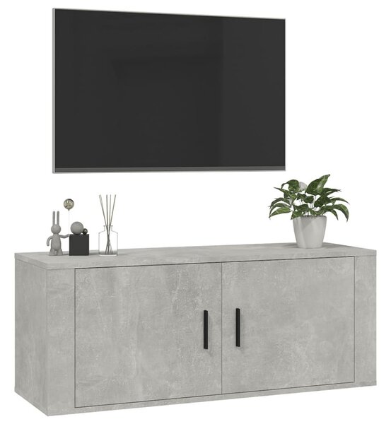 Betonszürke fali TV-szekrény 100x34,5x40 cm