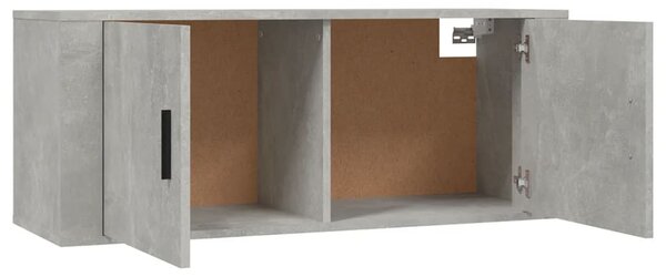 Betonszürke fali TV-szekrény 100x34,5x40 cm