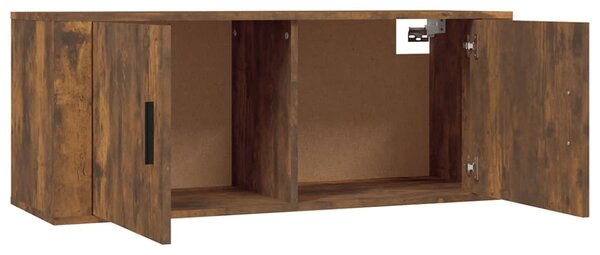 3 db füstös tölgy színű fali TV-szekrény 100 x 34,5 x 40 cm
