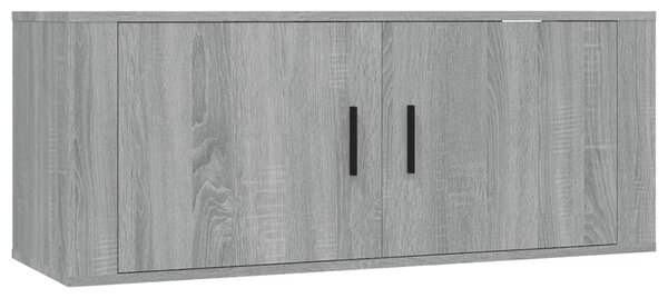 Szürke sonoma színű fali TV-szekrény 100x34,5x40 cm