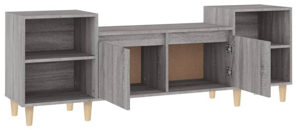 Szürke sonoma színű szerelt fa TV-szekrény 160x35x55 cm