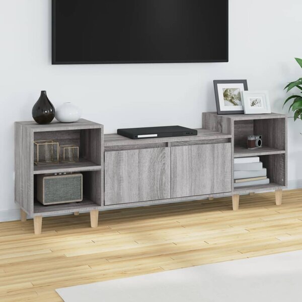 Szürke sonoma színű szerelt fa TV-szekrény 160x35x55 cm