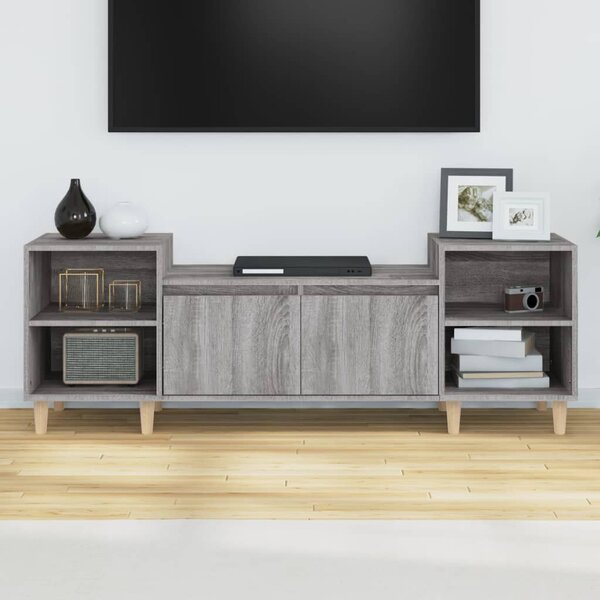 Szürke sonoma színű szerelt fa TV-szekrény 160x35x55 cm
