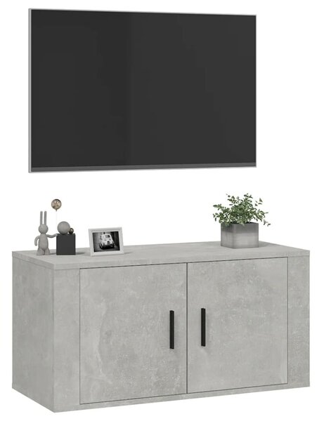 Betonszürke fali TV-szekrény 80x34,5x40 cm