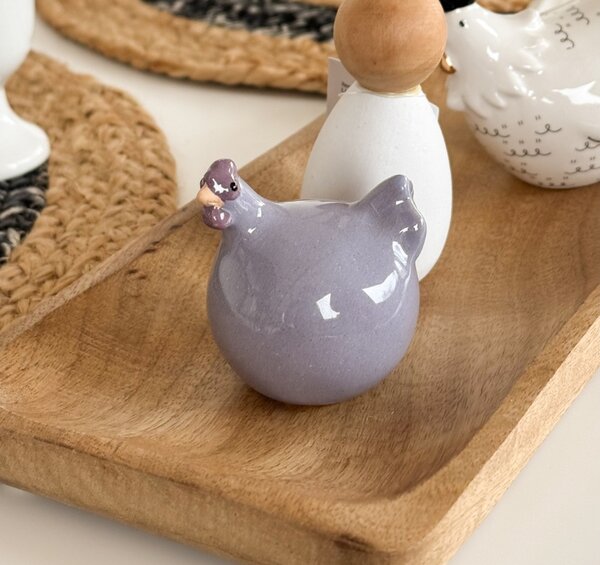 Kerámia tyúk LILAC CHICKEN lila - több méretben Méret: L