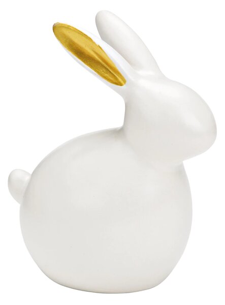 Kerámia nyuszi GILDED BUNNY 14 cm fehér