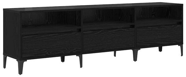 TV szekrény Musta tammi 150 x 30 x 44,5 cm Műszaki fa és vas