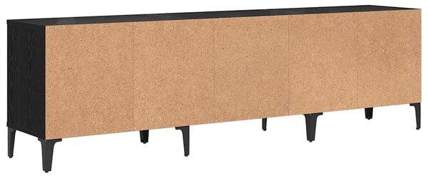 TV szekrény Musta tammi 150 x 30 x 44,5 cm Műszaki fa és vas