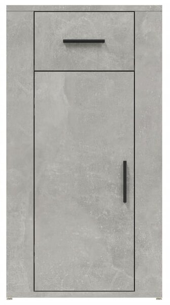 Betonszürke szerelt fa íróasztal szekrény 40x49x75 cm