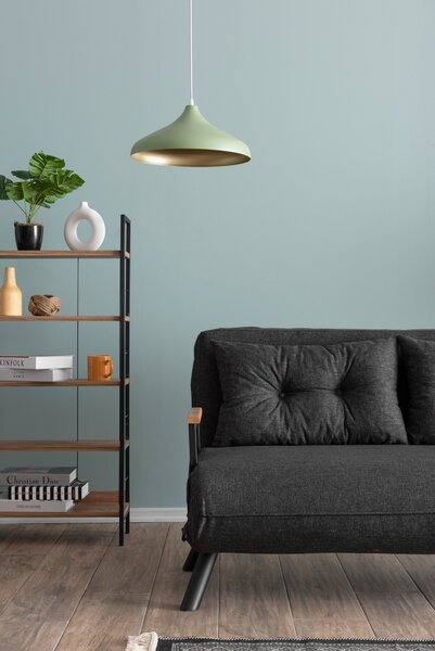 Kanapé futon Sandy (sötétszürke)